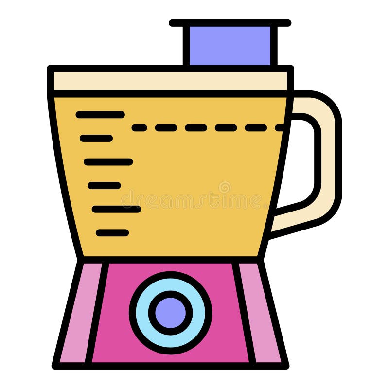 Blender machine icon color outline vector. Blender machine icon. Outline blender machine vector icon color flat isolated
