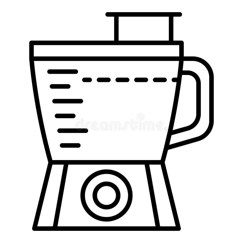 Blender machine icon, outline style vector illustration