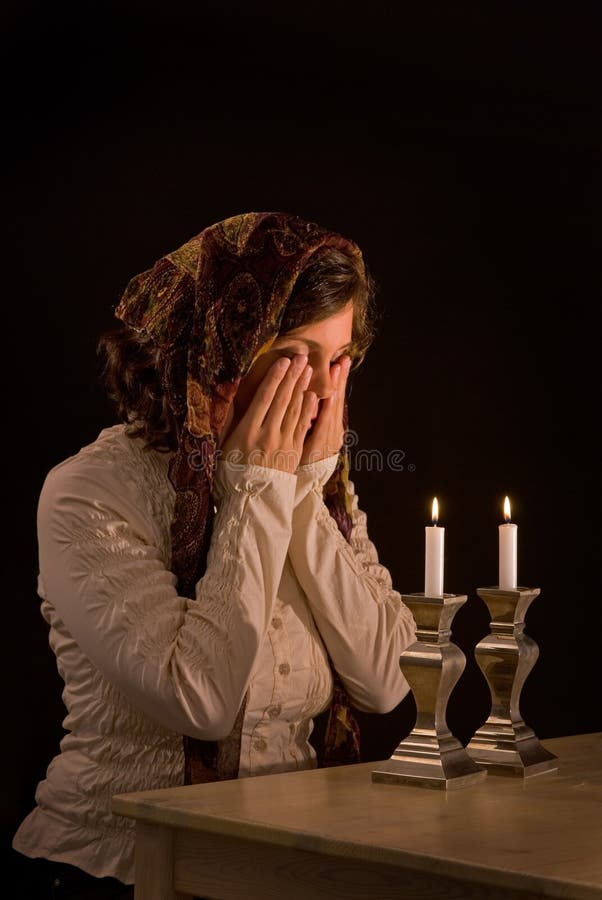 Blessing over Candles stock image. Image of candlesticks 6476507