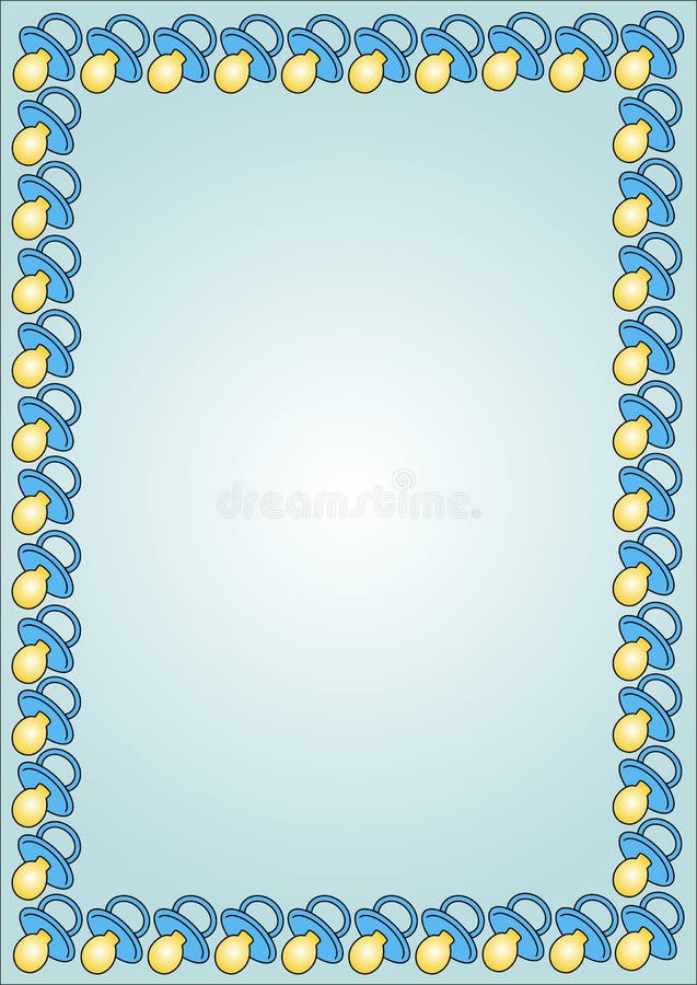 Frame with a lightblue gradient background and a border out of blue babysoothers. Usefult for advertisement, offers, greetings and so on. This file is also available as EPS_file. Frame with a lightblue gradient background and a border out of blue babysoothers. Usefult for advertisement, offers, greetings and so on. This file is also available as EPS_file