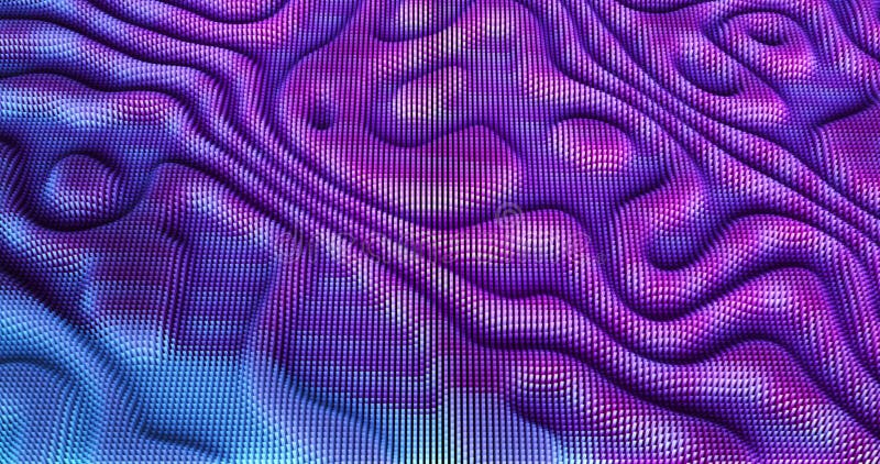 Bleu et violet ondes abstraite liquide motion fond graphique illustration de vecteur