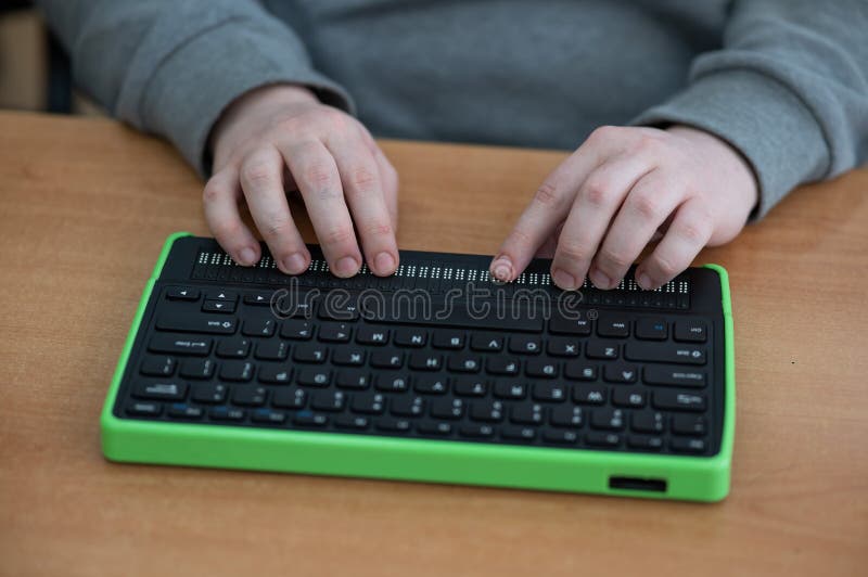 Wireless Braille keyboard for mobile devices, Electronics Lab, Tecnalia  Research & Innovation, Zamudio, Bizkaia, Euskadi, Spain Stock Photo - Alamy