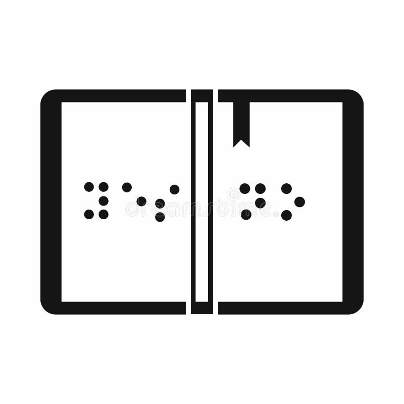 Blindenschrift-Ikone, einfache Art vektor abbildung Blindenschrift-Ikone, einfache Art vektor abbildung