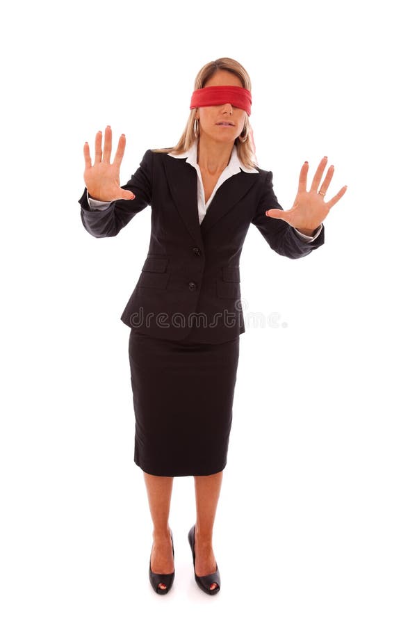 Blindfolded Businesswoman Look For Innovative Idea Sense Business Sight  Vector, Sense, Business, Sight PNG and Vector with Transparent Background  for Free Download