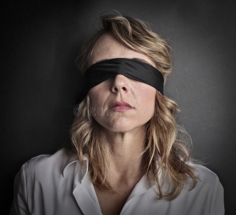 Young woman blindfolded blindfold hi-res stock photography and images -  Page 3 - Alamy