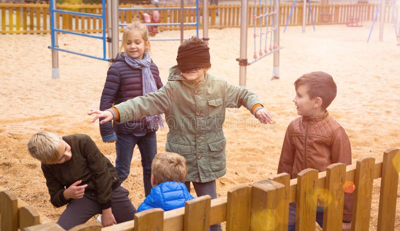 blindfolded woman - Playground