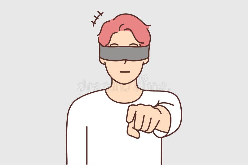 Blindfolded Man Stock Illustrations – 465 Blindfolded Man Stock  Illustrations, Vectors & Clipart - Dreamstime