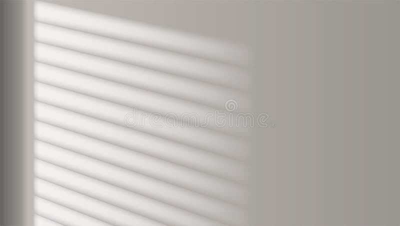 Blinds shadow on wall. Sunny day outside. royalty free illustration