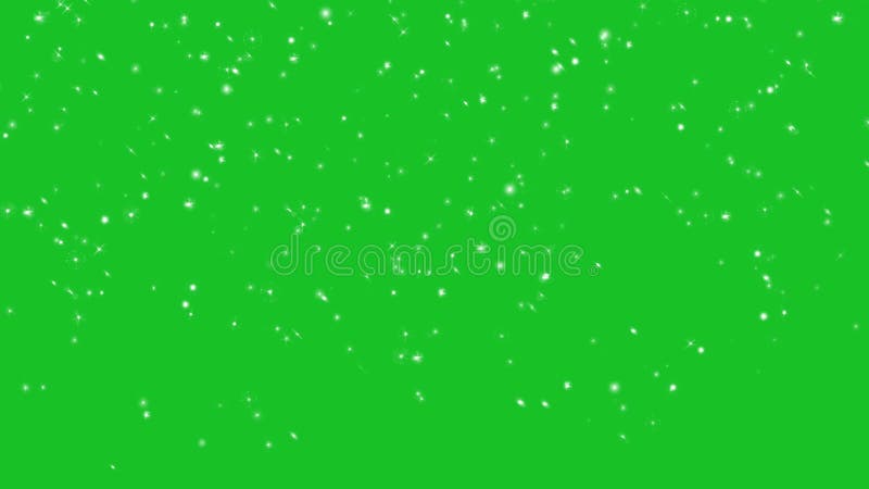 Blinking Glitter Particles Falling on Green Screen Background Motion ...