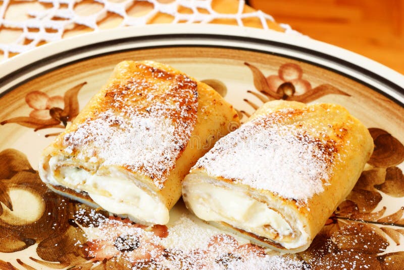 Cheese blintzes are the traditional Jewish meal for the festival of Shavuot, when dairy meals are traditionally eaten. Kosher stock images, royalty-free photos and pictures