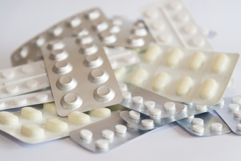 Blister Packs of Medicines and Pills Stock Image Image of close