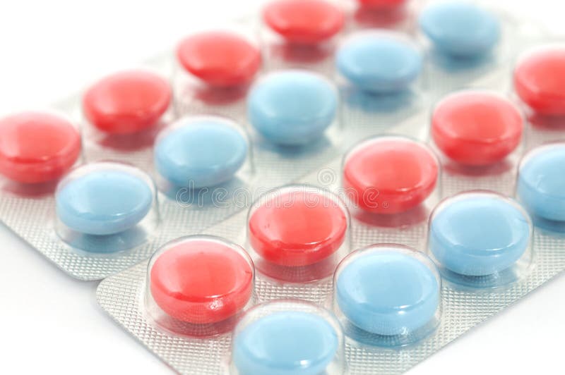 Blister Packs of Pills stock image. Image of full, macro 22000649