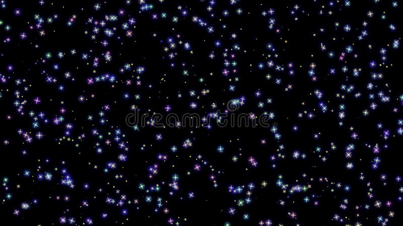 Blitzende Sterne Sternenhimmel Erscheinen Und Verschwinden Auf Schwarzem Hintergrund Stockbild Bild Von Astrologie Milchig