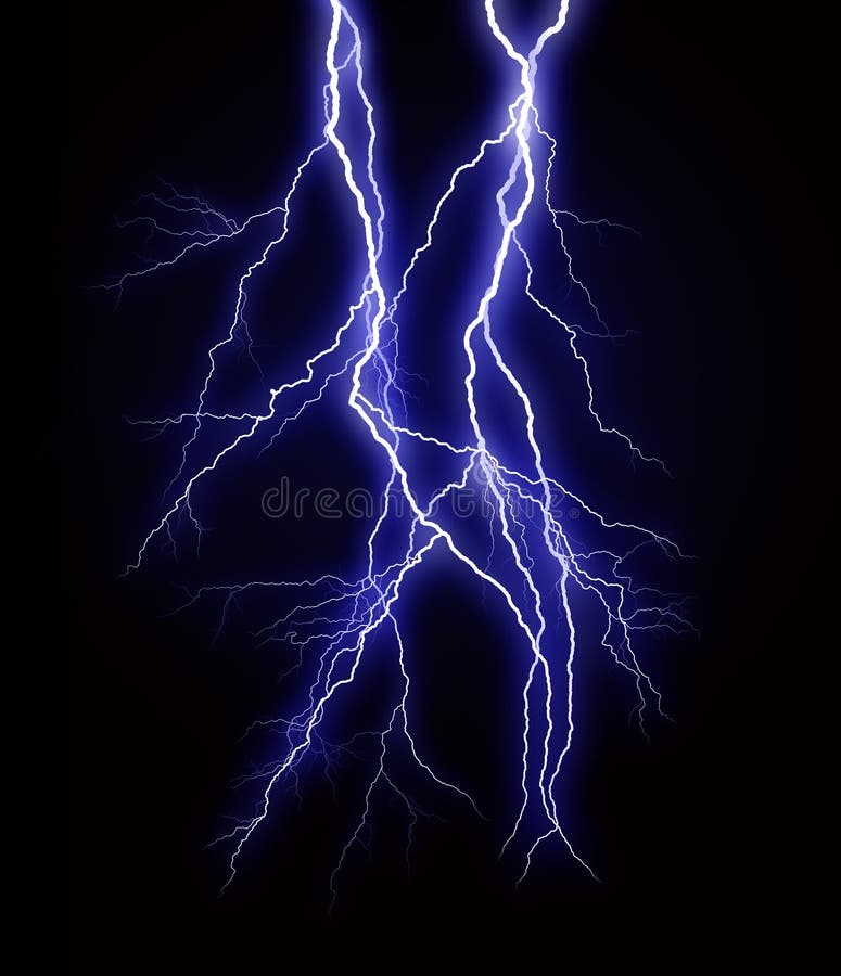 A rendering of a lightning stike. A rendering of a lightning stike