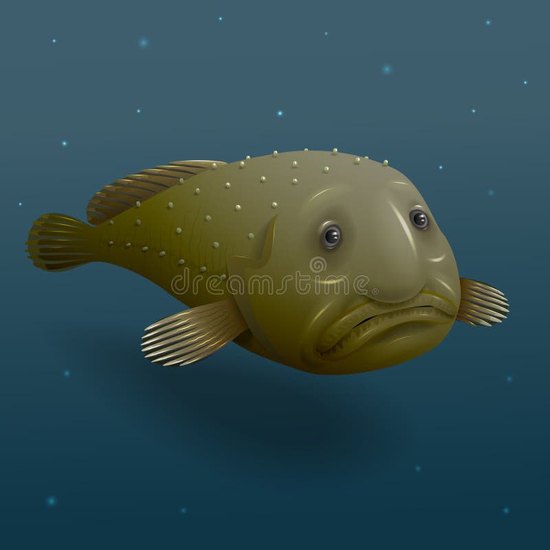 Blob fish stock vector. Illustration of deep, clipart - 89120385