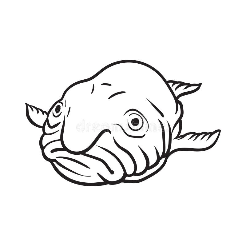 Blob Fish Isolated Stock Illustration - Download Image Now - Fish, Blob,  Illustration - iStock