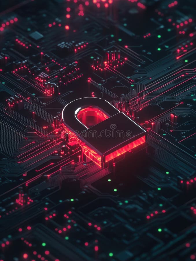 Blocare circuit computer stock image