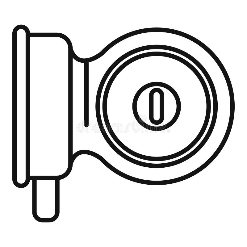 Blocco dello sportello del cilindro protetto con lo stile dell'icona di accesso del keyhole royalty illustrazione gratis