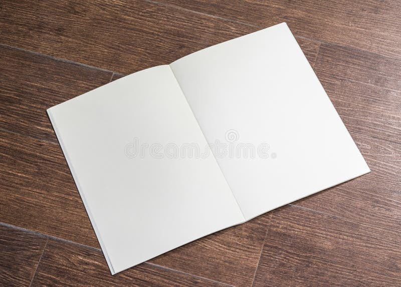 Blocco di libri con pagina di apertura vuota a4 imbottitura per opuscoli di menu catalogo opuscoli modello di portafoglio per il b immagini stock libere da diritti