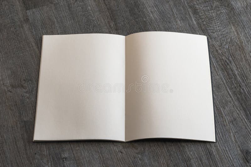 Blocco di libri con pagina di apertura vuota a4 imbottitura per opuscoli di menu catalogo opuscoli modello di portafoglio per il b fotografie stock