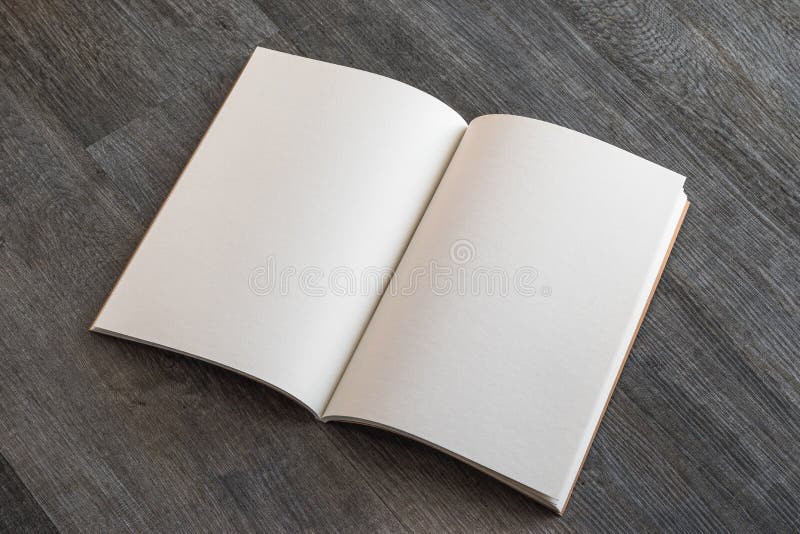 Blocco di libri con pagina di apertura vuota a4 imbottitura per opuscoli di menu catalogo opuscoli modello di portafoglio per il b immagine stock
