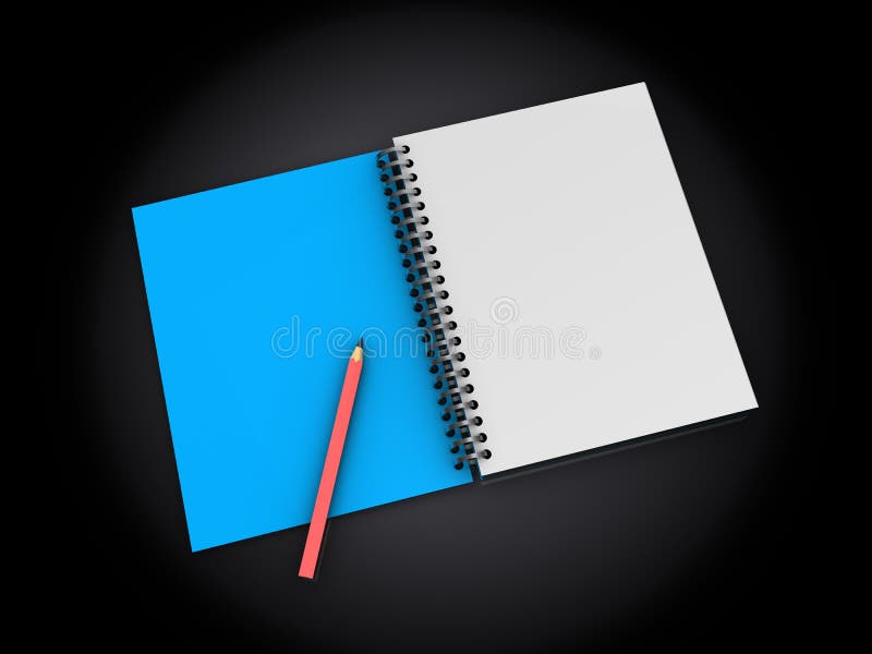 Blocco note con la penna illustrazione di stock Blocco note con la penna illustrazione di stock