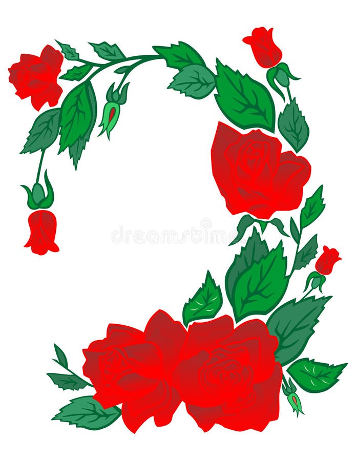 Blocco per grafici astratto dalle rose illustrazione di stock Blocco per grafici astratto dalle rose illustrazione di stock