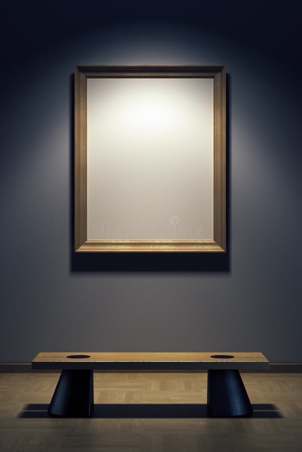 Blocco per grafici in bianco nella galleria illustrazione di stock