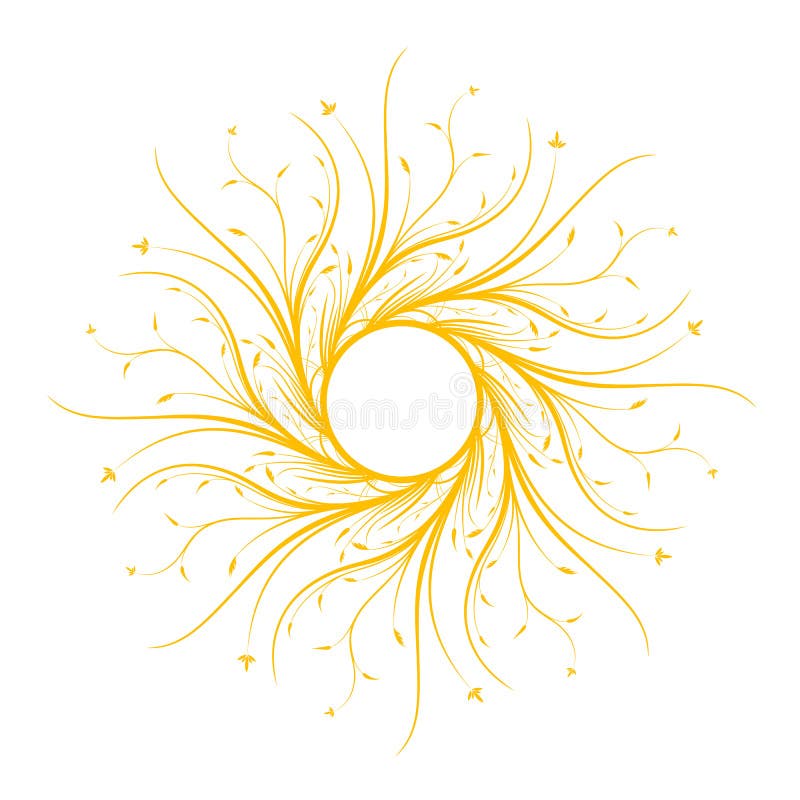Blocco per grafici decorativo floreale astratto isolato su wite, illust di vettore royalty illustrazione gratis Blocco per grafici decorativo floreale astratto isolato su wite, illust di vettore royalty illustrazione gratis