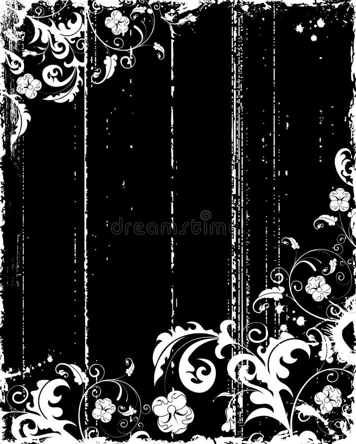 Blocco per grafici del fiore di Grunge illustrazione di stock Blocco per grafici del fiore di Grunge illustrazione di stock