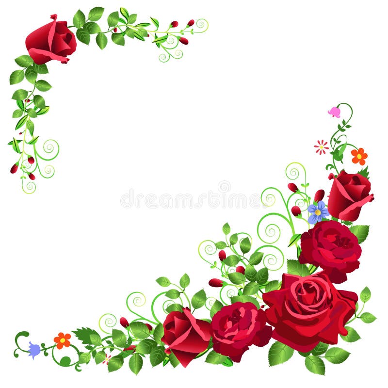 Blocco per grafici di rosa di colore rosso illustrazione vettoriale Blocco per grafici di rosa di colore rosso illustrazione vettoriale