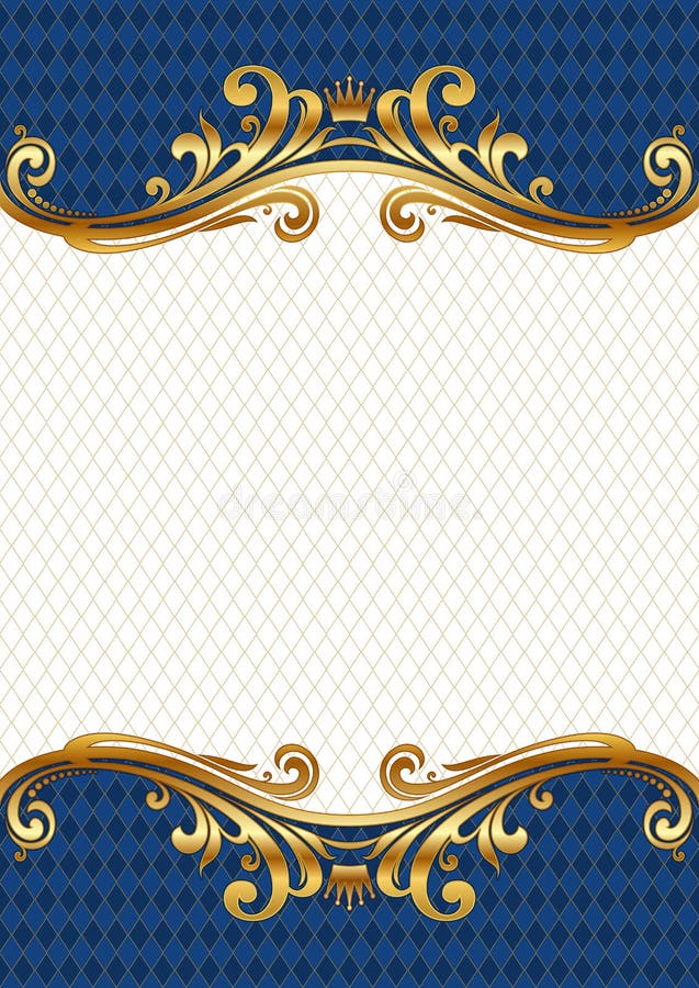 Blocco per grafici dorato decorato illustrazione vettoriale Blocco per grafici dorato decorato illustrazione vettoriale