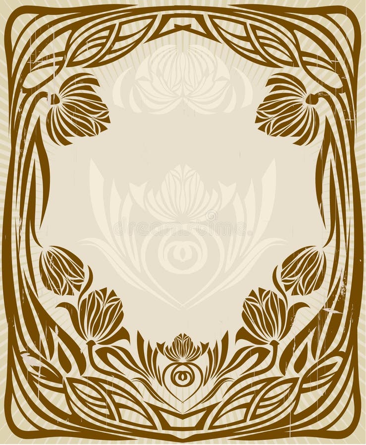 Blocco per grafici floreale dell'annata illustrazione vettoriale Blocco per grafici floreale dell'annata illustrazione vettoriale