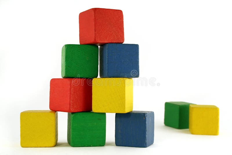 Edificio di legno colorate per bambini blocchi.