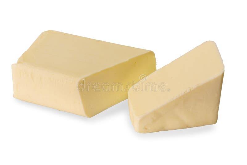 Block of Butter Cut Isolated Stock Image Image of butter, creamy