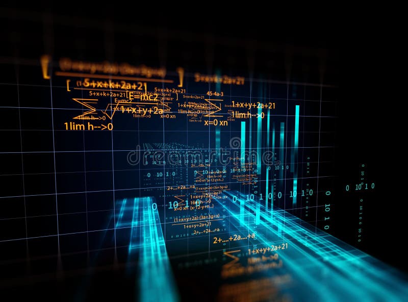 Block chain network concept on technology background stock illustration