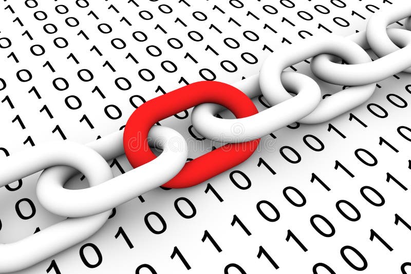 BLOCK CHAIN stock illustration. Illustration of database 79670834