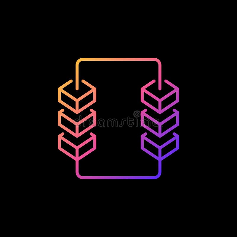 Linear Blockchain Blocks Stock Illustrations 138 Linear Blockchain