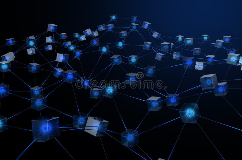Blockchain Data Network royalty free illustration Blockchain Data Network royalty free illustration