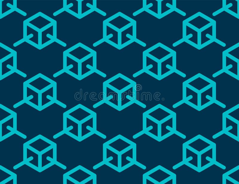 Blockchain-Konzept mit der blauen Blockverbindung, zum des Beschaffenheitshintergrund-Vektorentwurfs zu blockieren vektor abbildung