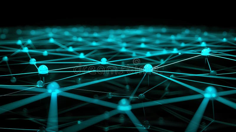 Blockchain Network Connections with Glowing Nodes Stock ...
