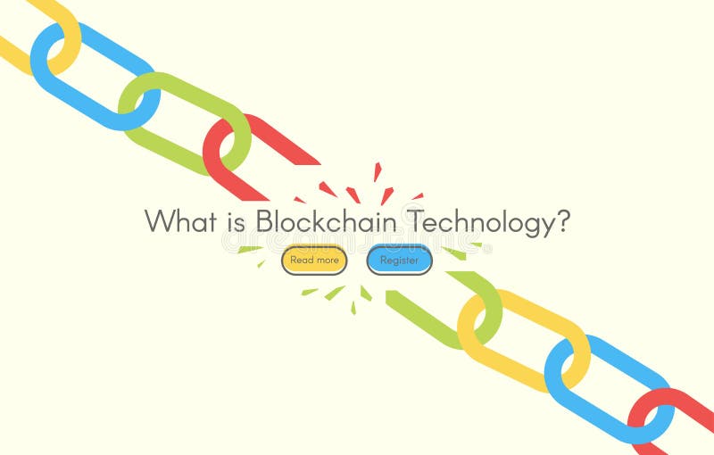 Blockchain technologia ilustracji