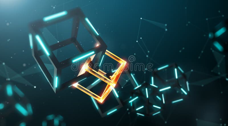 Blockchain technologia ilustracji