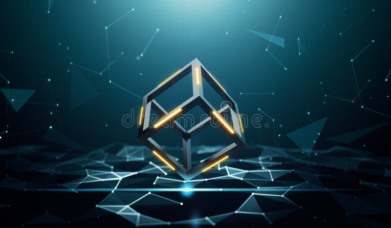 Blockchain technologia ilustracja wektor