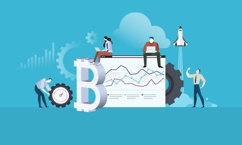 Blockchain technologia royalty ilustracja