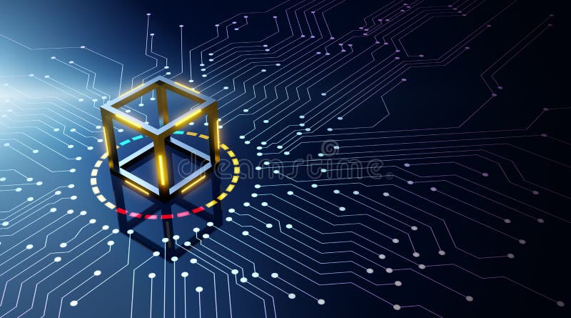 Blockchain technologii pojęcie ilustracji