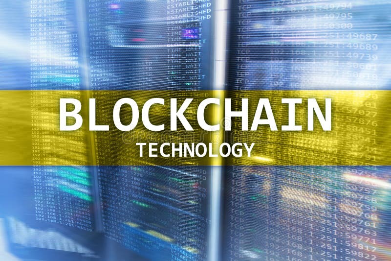 Blockchain technology, cryptocurrency mining server room data. royalty free stock photo