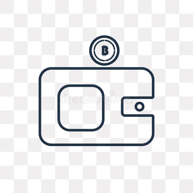 Blockchain Vector Icon Isolated on Transparent Background, Linear