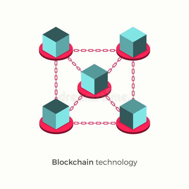 Blockchain vector illustration concept vector illustration