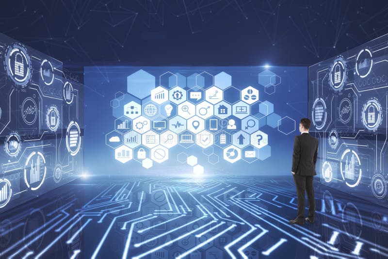 Blockchain and web concept royalty free stock photo